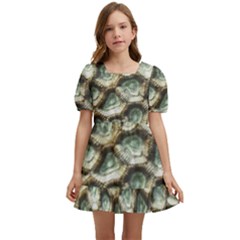 Ocean Pattern Kids  Short Sleeve Dolly Dress by Ket1n9