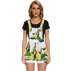 White-wine-red-wine-the-bottle Short Overalls by Ket1n9