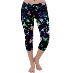 Christmas Star Gloss Lights Light Capri Yoga Leggings by Ket1n9