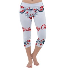 Merry-christmas-christmas-greeting Capri Yoga Leggings by Ket1n9