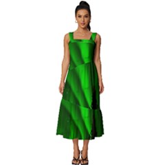 Aurora-borealis-northern-lights- Square Neckline Tiered Midi Dress by Ket1n9