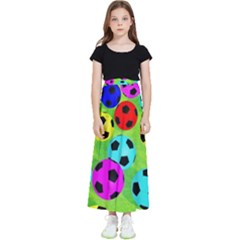 Balls Colors Kids  Flared Maxi Skirt by Ket1n9