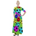 Balls Colors Half Sleeves Maxi Dress View2