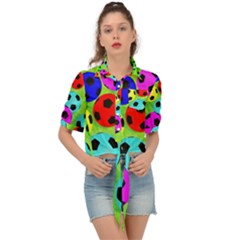 Balls Colors Tie Front Shirt  by Ket1n9