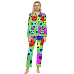 Balls Colors Womens  Long Sleeve Velvet Pocket Pajamas Set by Ket1n9