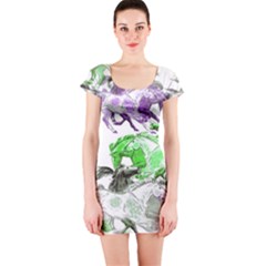 Horse-horses-animal-world-green Short Sleeve Bodycon Dress by Ket1n9