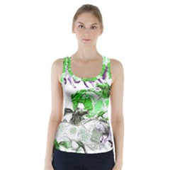 Horse-horses-animal-world-green Racer Back Sports Top by Ket1n9