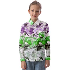 Horse-horses-animal-world-green Kids  Long Sleeve Shirt by Ket1n9