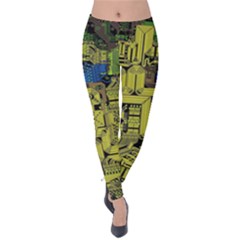 Technology Circuit Board Velvet Leggings by Ket1n9