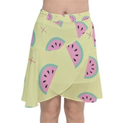 Watermelon Wallpapers  Creative Illustration And Patterns Chiffon Wrap Front Skirt by Ket1n9