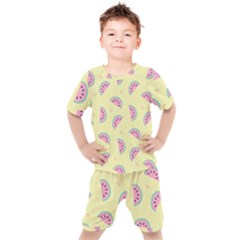 Watermelon Wallpapers  Creative Illustration And Patterns Kids  T-shirt And Shorts Set by Ket1n9