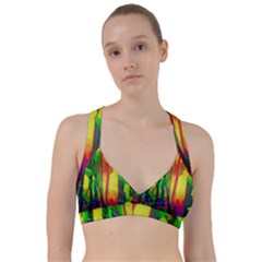 Abstract-vibrant-colour-botany Sweetheart Sports Bra by Ket1n9