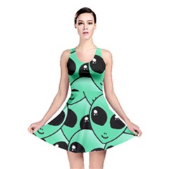 Art Alien Pattern Reversible Skater Dress by Ket1n9