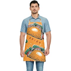 Seamless-pattern-with-taco Kitchen Apron by Ket1n9