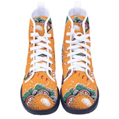 Seamless-pattern-with-taco Kid s High-top Canvas Sneakers by Ket1n9