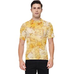 Cheese-slices-seamless-pattern-cartoon-style Men s Short Sleeve Rash Guard by Ket1n9