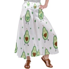 Cute-seamless-pattern-with-avocado-lovers Women s Satin Palazzo Pants by Ket1n9