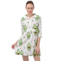 Cute-seamless-pattern-with-avocado-lovers Mini Skater Shirt Dress View1