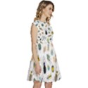 Insect Animal Pattern Cap Sleeve High Waist Dress View3