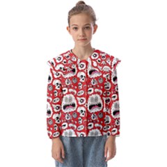 Another Monster Pattern Kids  Peter Pan Collar Blouse by Ket1n9