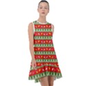 Christmas-papers-red-and-green Frill Swing Dress View1