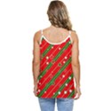 Christmas-paper-star-texture     - Casual Spaghetti Strap Chiffon Top View4