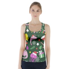 Colorful-funny-christmas-pattern   --- Racer Back Sports Top by Grandong