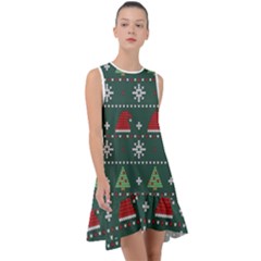 Beautiful-knitted-christmas-pattern -- Frill Swing Dress by Grandong