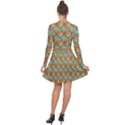 Owl-pattern-background Long Sleeve Panel Dress View2