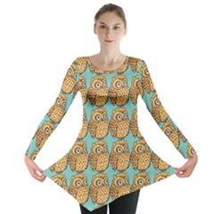 Owl Bird Long Sleeve Tunic  by Grandong