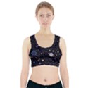 Starry Night  Space Constellations  Stars  Galaxy  Universe Graphic  Illustration Sports Bra With Pocket View1