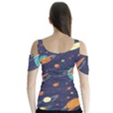 Space Galaxy Planet Universe Stars Night Fantasy Butterfly Sleeve Cutout T-Shirt  View2