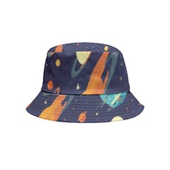 Space Galaxy Planet Universe Stars Night Fantasy Bucket Hat (kids) by Grandong