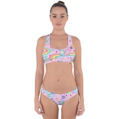 Bears Kawaii Pattern Cross Back Hipster Bikini Set by Grandong