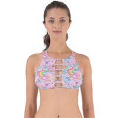 Bears Kawaii Pattern Perfectly Cut Out Bikini Top by Grandong