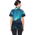 Aurora Borealis Mountain Reflection Women s Short Sleeve Shirt View2