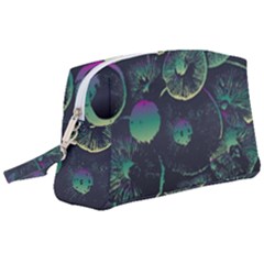 Psychedelic Mushrooms Background Wristlet Pouch Bag (large)