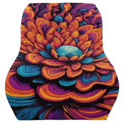 Flowers Painting Car Seat Back Cushion  by Ravend