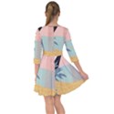 Leaves Pattern Design Colorful Decorative Texture Smock Dress View2