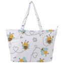 Bee Art Pattern Design Wallpaper Background Print Full Print Shoulder Bag View1