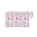 Love Mom Happy Mothers Day I Love Mom Graphic Canvas Cosmetic Bag (Small) View2