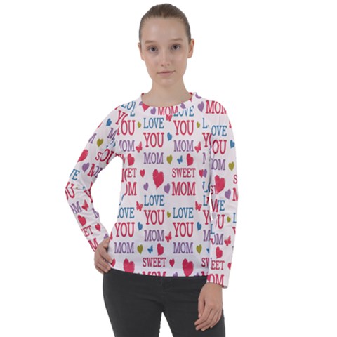 Love Mom Happy Mothers Day I Love Mom Graphic Women s Long Sleeve Raglan T-shirt by Vaneshop