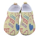 Love Mom Happy Mothers Day I Love Mom Graphic Pattern Men s Sock-Style Water Shoes View1