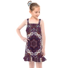 Rosette Kaleidoscope Mosaic Abstract Background Kids  Overall Dress by Vaneshop