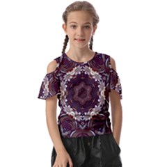 Rosette Kaleidoscope Mosaic Abstract Background Kids  Butterfly Cutout T-shirt by Vaneshop