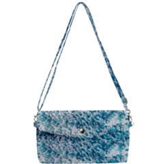 Summer Blue Ocean Wave Removable Strap Clutch Bag by Jack14