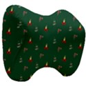 Christmas Green Pattern Background Head Support Cushion View3