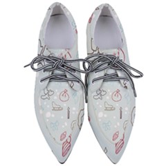 Winter Pattern Background Element Pointed Oxford Shoes by Pakjumat