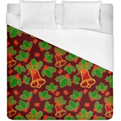 Christmas Wrapping Paper Duvet Cover (king Size) by Pakjumat