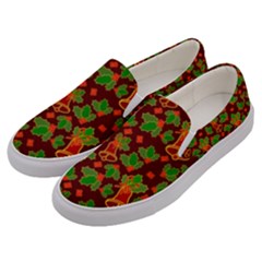 Christmas Pattern Men s Canvas Slip Ons by Pakjumat